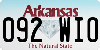 AR license plate 092WIO