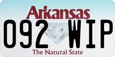 AR license plate 092WIP
