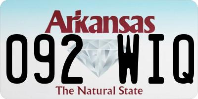 AR license plate 092WIQ