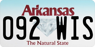 AR license plate 092WIS