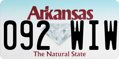 AR license plate 092WIW