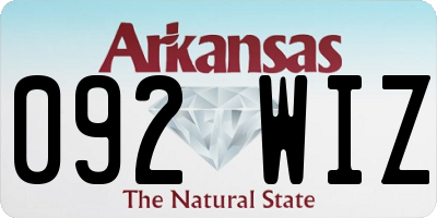 AR license plate 092WIZ
