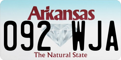AR license plate 092WJA