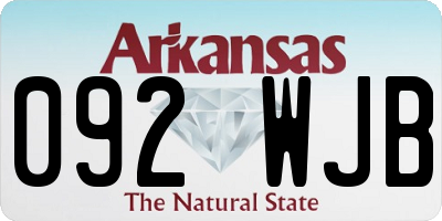 AR license plate 092WJB