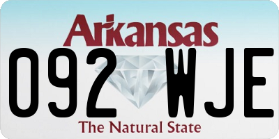 AR license plate 092WJE