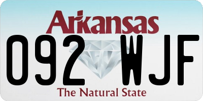 AR license plate 092WJF