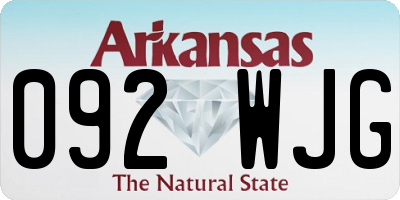 AR license plate 092WJG