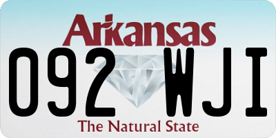 AR license plate 092WJI