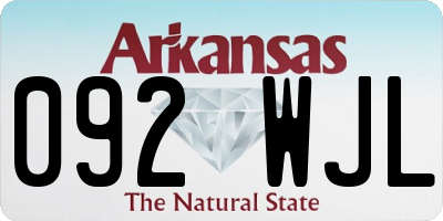 AR license plate 092WJL