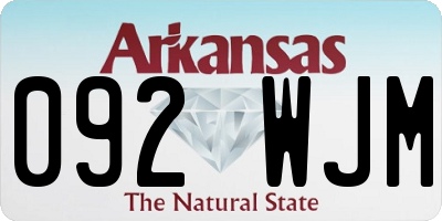 AR license plate 092WJM