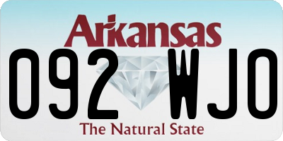 AR license plate 092WJO