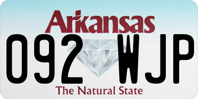 AR license plate 092WJP
