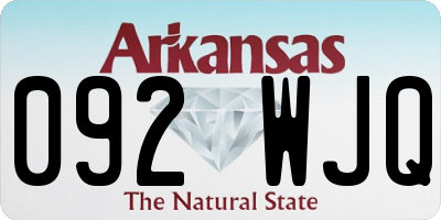 AR license plate 092WJQ