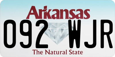 AR license plate 092WJR
