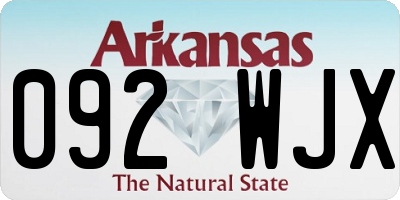 AR license plate 092WJX