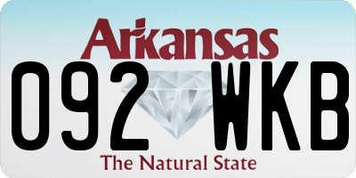 AR license plate 092WKB