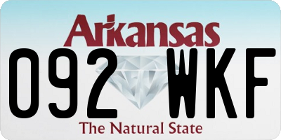 AR license plate 092WKF