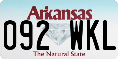 AR license plate 092WKL