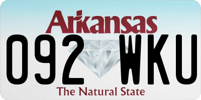 AR license plate 092WKU
