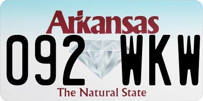AR license plate 092WKW