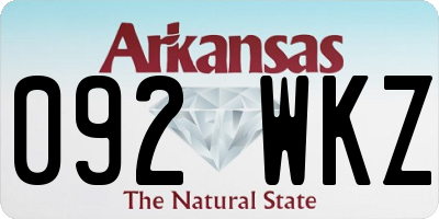 AR license plate 092WKZ