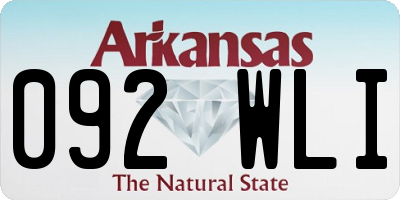 AR license plate 092WLI