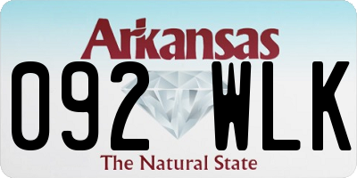 AR license plate 092WLK