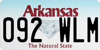 AR license plate 092WLM