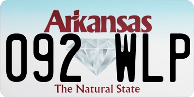 AR license plate 092WLP