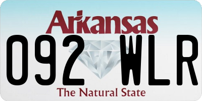 AR license plate 092WLR