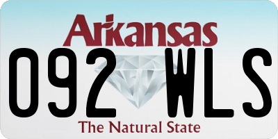 AR license plate 092WLS