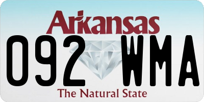 AR license plate 092WMA