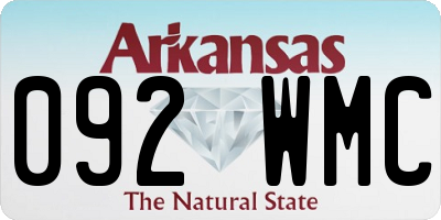AR license plate 092WMC