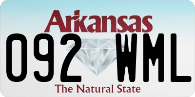 AR license plate 092WML