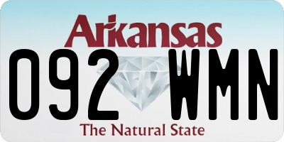 AR license plate 092WMN