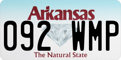 AR license plate 092WMP
