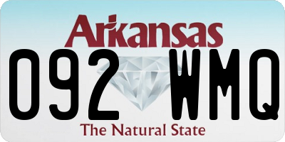AR license plate 092WMQ