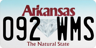 AR license plate 092WMS