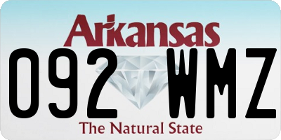 AR license plate 092WMZ