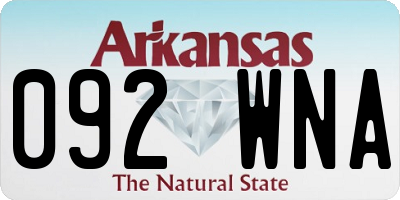 AR license plate 092WNA