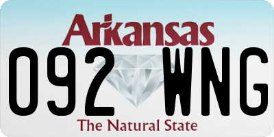 AR license plate 092WNG