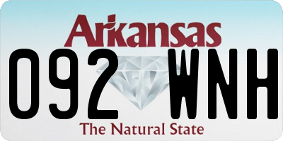 AR license plate 092WNH