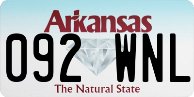 AR license plate 092WNL