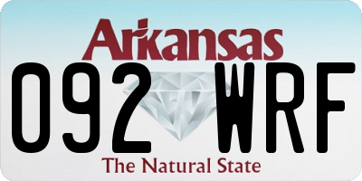 AR license plate 092WRF