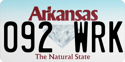 AR license plate 092WRK