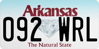 AR license plate 092WRL