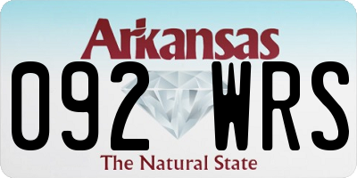 AR license plate 092WRS