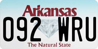 AR license plate 092WRU