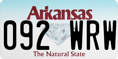 AR license plate 092WRW