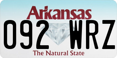 AR license plate 092WRZ